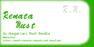 renata must business card